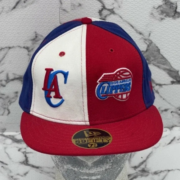 Men's New Era Cap Royal Blue | White | Red Clippers 59FIFTY Hardwood Classic NWT - Picture 6 of 8